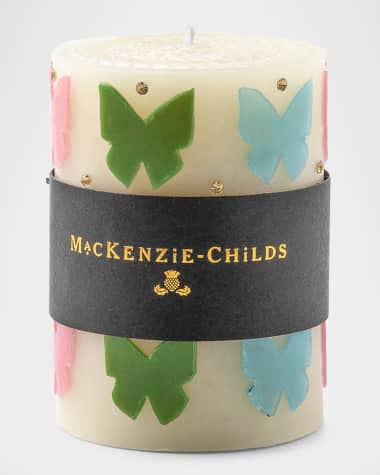 MacKenzie-Childs Butterfly Pastel 4" Pillar Candle