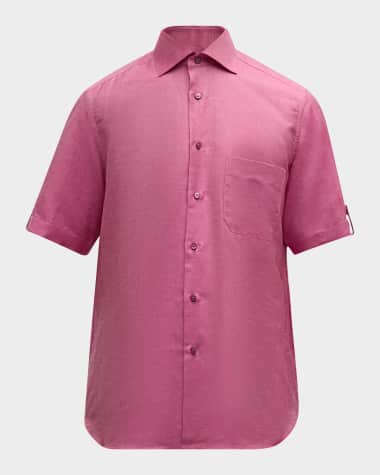 Stefano Ricci Men's Cotton Short-Sleeve Shirt