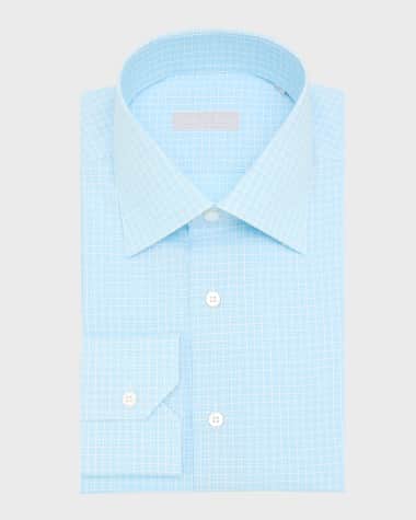 Stefano Ricci Men's Cotton Check Dress Shirt