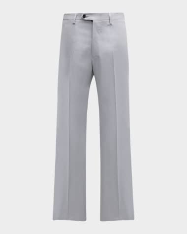 Kiton Men's Straight Cotton Twill Trousers