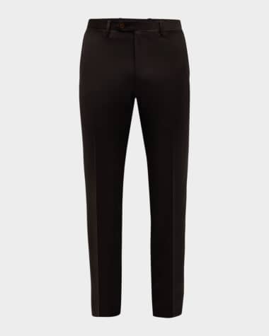 Kiton Men's Wool Twill Trousers