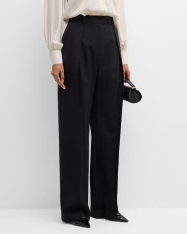 Salon 1884 Odile Pleated Straight-Leg Trousers