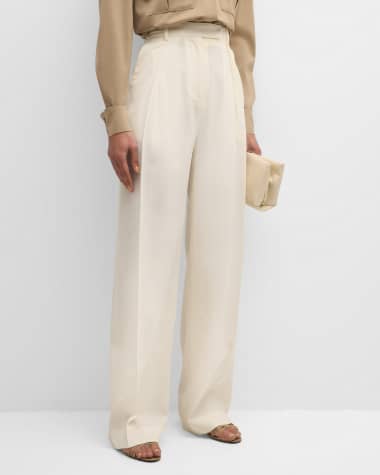 Salon 1884 Odile Pleated Straight-Leg Trousers