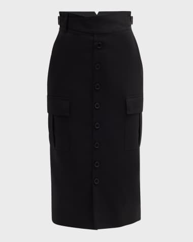 Salon 1884 Calle Button-Front Cargo Skirt