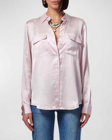 Cami NYC Rachelle Silk Charmeuse Button-Front Shirt