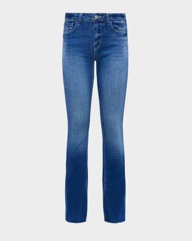 L'Agence Sneeki Low-Rise Sneaker Straight Jeans