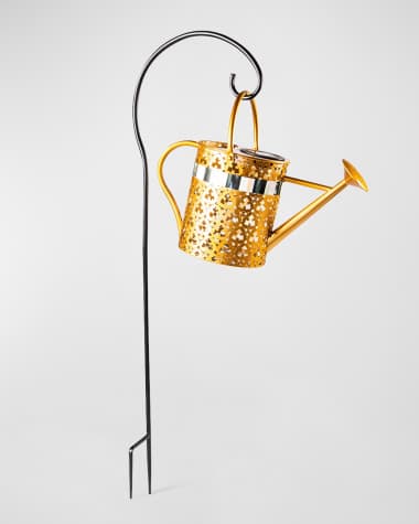 MacKenzie-Childs Solar Watering Can Garden Stake