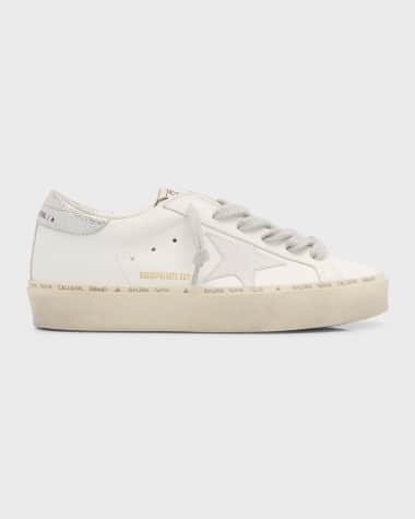 Golden Goose Hi Star Mixed Leather Low-Top Sneakers