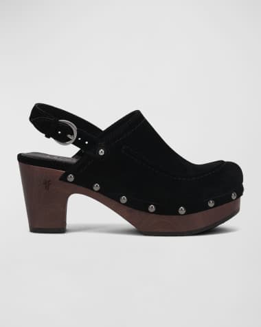Frye Jessica Suede Slingback Clogs