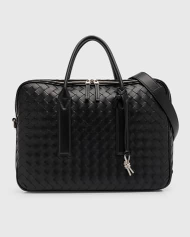 Bottega Veneta Men's Getaway Intrecciato Large Briefcase