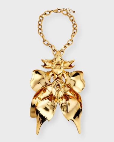Alexander McQueen Oversized Orchid Necklace