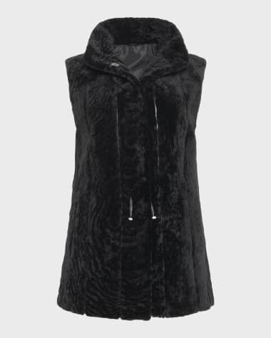 Gorski Reversible Lamb Shearling Taffeta Vest