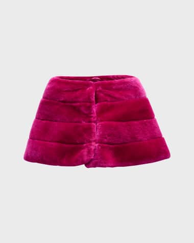 Gorski Horizontal Lamb Shearling Cape