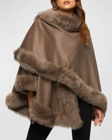 Neiman Marcus Hooded Rabbit Fur Vest Natural Brown, $285, Last Call by  Neiman Marcus