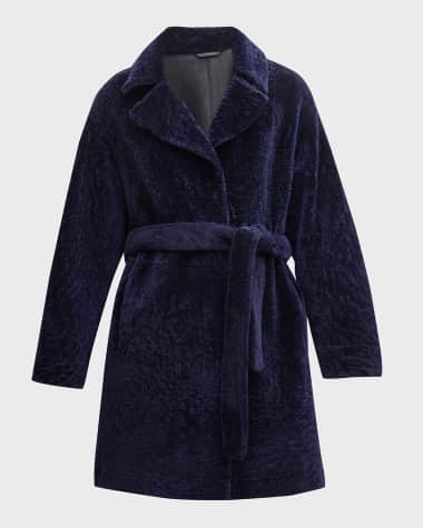 Gorski Reversible Lamb Shearling Belted Stroller Coat