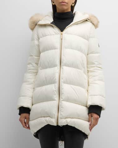 Gorski Apres-Ski Down-Filled Jacket With Detachable Toscana Shearling Lamb Hood Trim