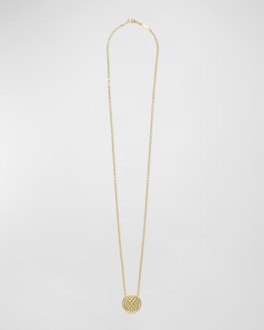 LAGOS 18K Gold Meridian Circle Pendant Necklace