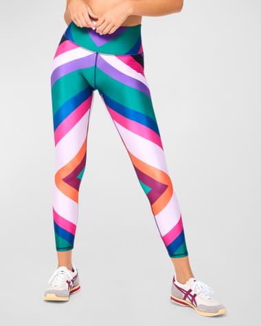 Hi-Shine Leggings in Rainbow Stripe