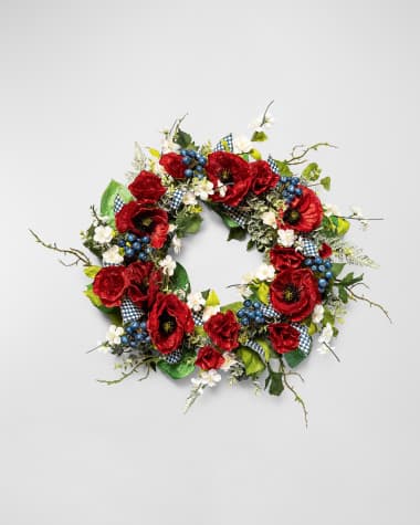 MacKenzie-Childs Royal Poppy Wreath