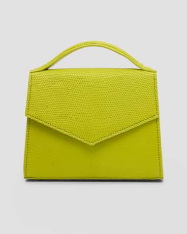 Maria Oliver Julia Mini Lizard Top-Handle Bag