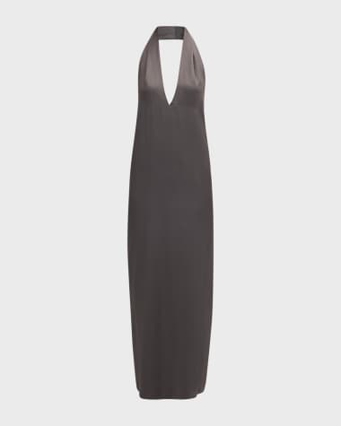 INTERIOR The Sybil Silk Halter Dress
