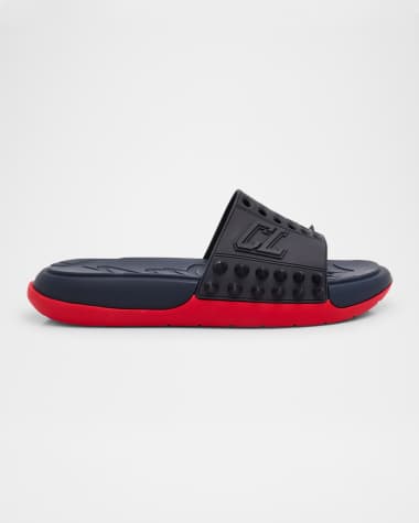 Christian Louboutin Men's Take It Easy Rubber Slide Sandals