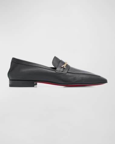 Christian Louboutin Men's MJ Moc Monogram Chain Loafers