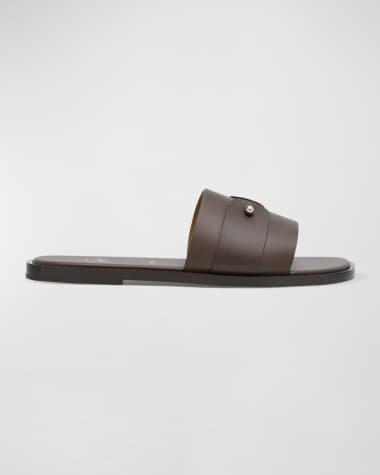 Christian Louboutin Men's Chambelimule Leather Slides