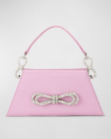 MACH & MACH Samantha Bow Satin Top-Handle Bag