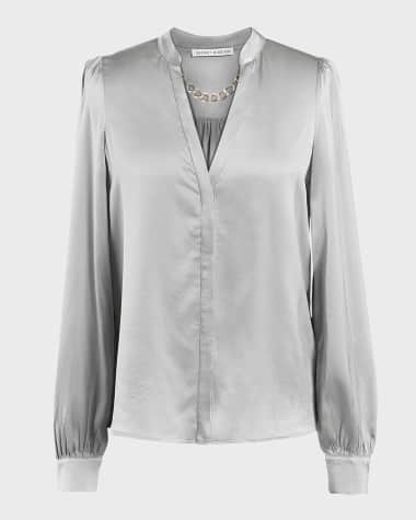 Secret Mission Vivi Silk Removable Chain Blouse