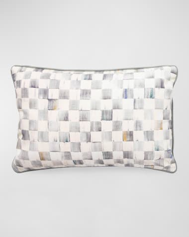 MacKenzie-Childs Sterling Check Lumbar Pillow