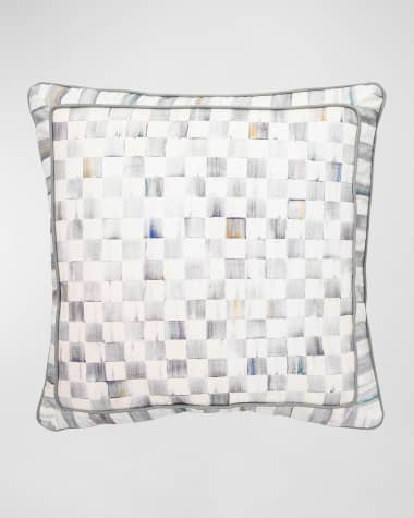 MacKenzie-Childs Sterling Check Decorative Pillow