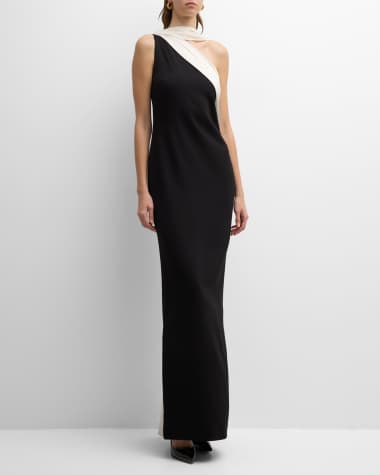 Neiman marcus black cheap evening gowns