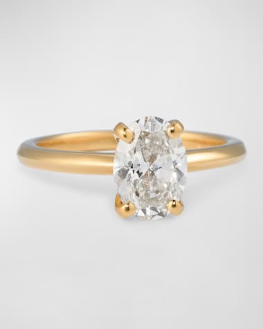 Neiman Marcus Lab Grown Diamonds Lab Grown Diamond 18K Yellow Ring, 1.75tcw, Size 6
