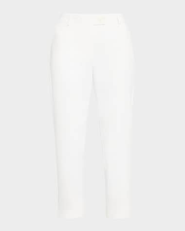 Maison Common Mid-Rise Slim-Leg Ankle Cotton-Blend Pants