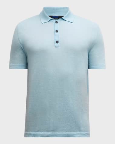 KNT Men's Wool and Silk Polo Shirt