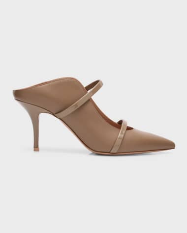 Malone Souliers Maureen Leather Dual-Band Mule Pumps