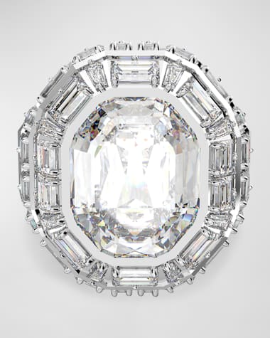 SWAROVSKI Mesmera Rhodium-Plated Crystal Statement Ring