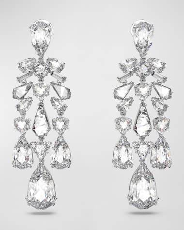 SWAROVSKI Mesmera Rhodium-Plated Mix-Cut Crystal Dangle Earrings