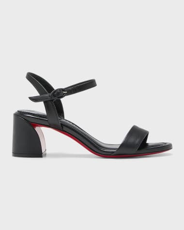 Christian Louboutin Miss Jane Red Sole Ankle-Strap Sandals