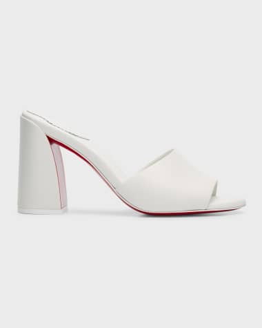 Christian Louboutin Jane Leather Red Sole Mule Sandals