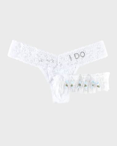 Hanky Panky I Do Lace Thong & Garter Set