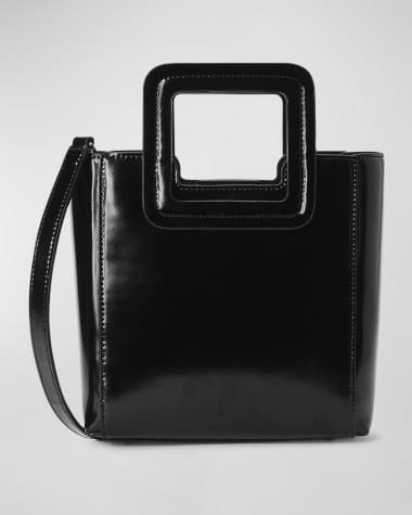 Brera Studded Leather Satchel Bag, Black by VBH at Neiman Marcus