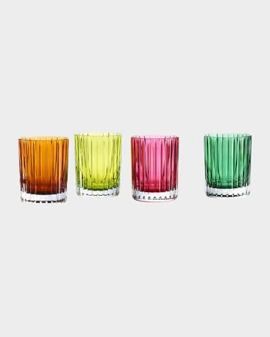 Baccarat Harmonie Colored Double Old-Fashioned Tumblers, Set of 4