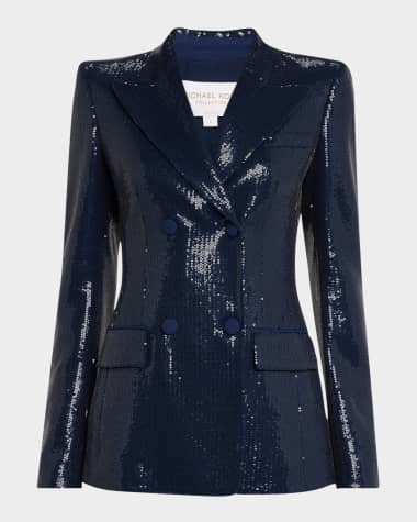 Michael Kors Collection Sequined Lapel Jacket