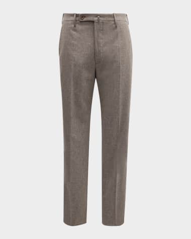 Incotex Men's Melange Stretch Twill Dress Pants