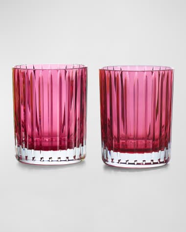 Baccarat Harmonie Colored Double Old-Fashioned Tumblers, Set of 2