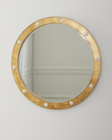 Neiman Marcus Round Quartz Mirror