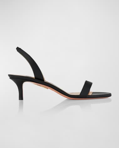 Aquazzura So Nude Leather Halter Sandals
