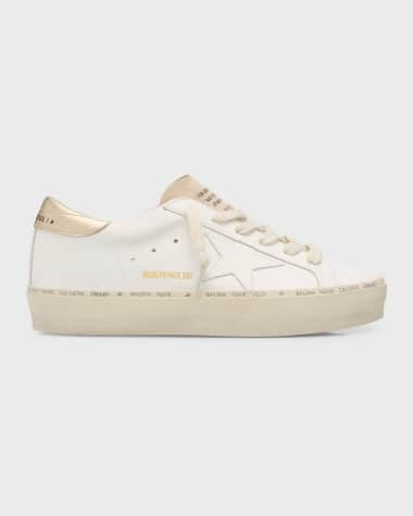 Golden Goose Hi Star Leather Metallic Low-Top Sneakers